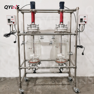 連續(xù)反應(yīng)釜 四氟釜蓋耐腐蝕軸套機(jī)械密封20L、30L、50L、100L