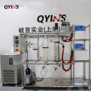 150C定制亞麻籽油芳香油提純出油率高0.25㎡平方玻璃薄膜蒸發(fā)器
