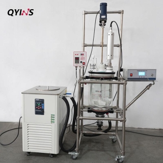 超聲波雙層玻璃反應(yīng)釜 配控溫反應(yīng)浴 10L、20L、30L、50L